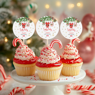 Christmas Baby Shower Sticker   Santa Baby Holiday