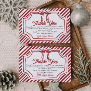 Christmas Baby Shower Thank You Card