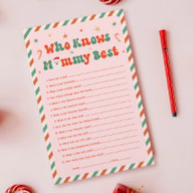 Christmas Baby Shower Who Knows Mummy Best Game