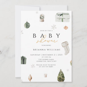Christmas Baby Shower xmas winter  Invitation