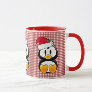 Christmas Baby Tux Santa Hat Mug