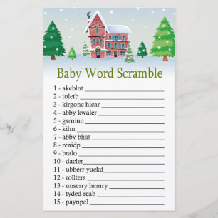 christmas Baby word scramble game