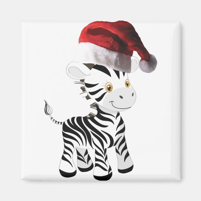 christmas baby zebra magnet (Front)