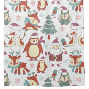 Christmas background shower curtain
