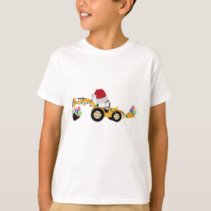 Christmas Backhoe Construction Truck T-Shirt