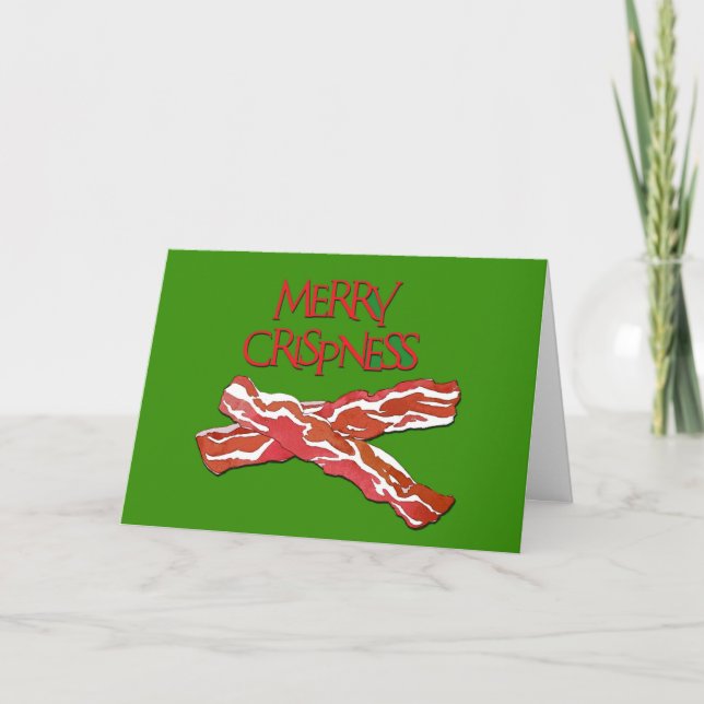 Christmas Bacon Greeting Card (Front)