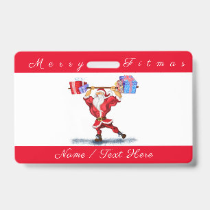 Christmas Badge Personalised ID Badge