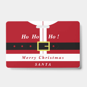 Christmas Badge Santa Claus Gift Custom Your Name ID Badge