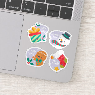 Christmas badge sticker collection