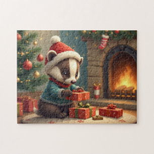 Christmas Badger Jigsaw Puzzle