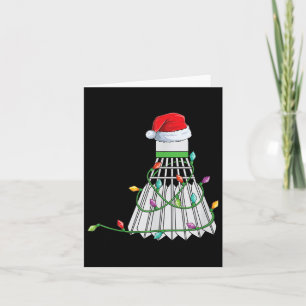 Christmas Badminton Gift Santa Hat Wrapped In Holi Card