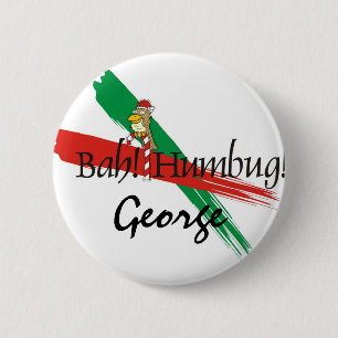 Christmas Bah! Humbug! 6 Cm Round Badge