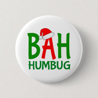 Christmas bah humbug ebenezer scrooge Design 6 Cm Round Badge