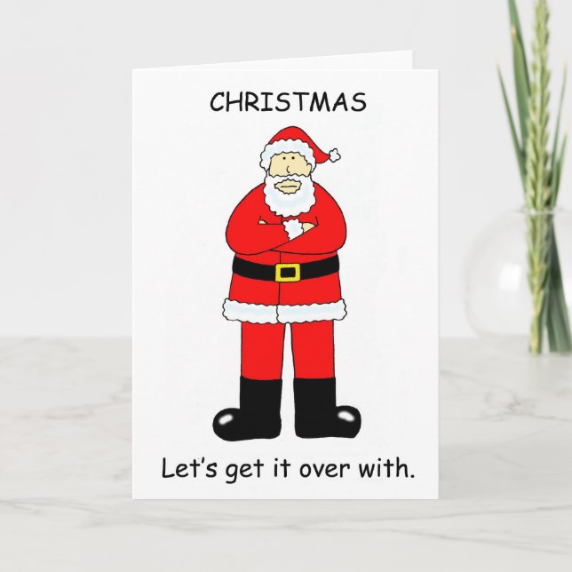 Christmas Bah Humbug Holiday Card (Front)