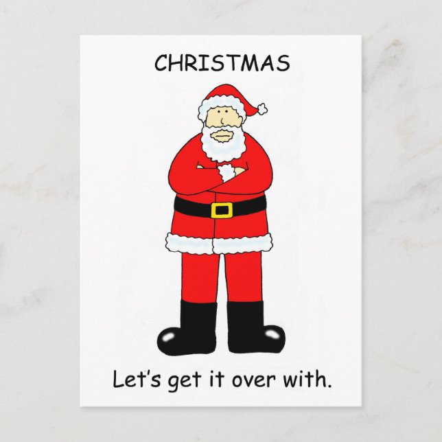 Christmas Bah Humbug. Holiday Postcard (Front)