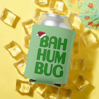 Christmas Bah Humbug Shirt Art-Xmas Humbug Santa Can Cooler