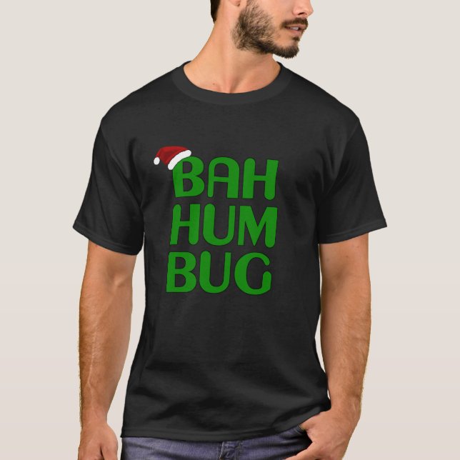 Christmas Bah Humbug Shirt Art Xmas Humbug Santa H (Front)