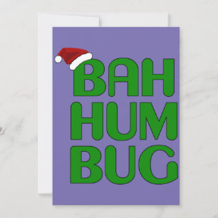 Christmas Bah Humbug Shirt Art-Xmas Humbug Santa Invitation