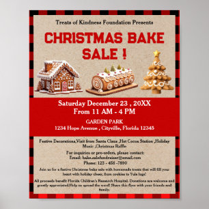 Christmas Bake Sale Fundraiser  Poster