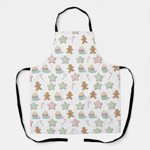 Christmas Bakery Treats Pattern Apron