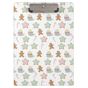 Christmas Bakery Treats Pattern Clipboard