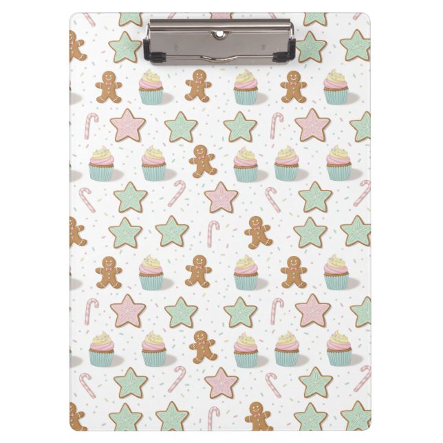 Christmas Bakery Treats Pattern Clipboard (Front)