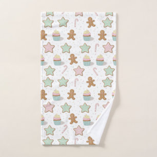 Christmas Bakery Treats Pattern Hand Towel