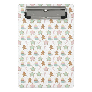 Christmas Bakery Treats Pattern Mini Clipboard