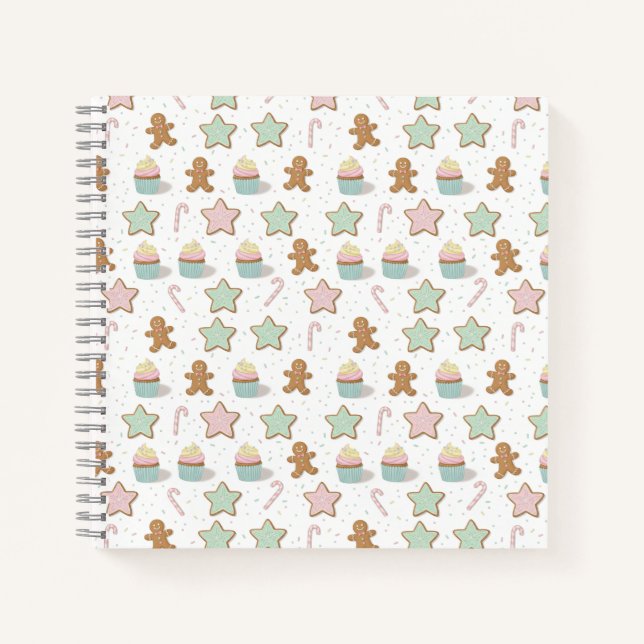 Christmas Bakery Treats Pattern Notebook (Front)