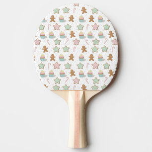 Christmas Bakery Treats Pattern Ping Pong Paddle
