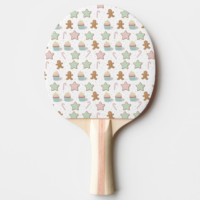 Christmas Bakery Treats Pattern Ping Pong Paddle (Front)