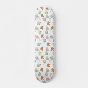 Christmas Bakery Treats Pattern Skateboard