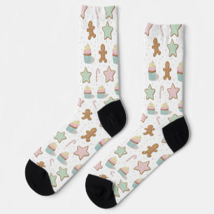 Christmas Bakery Treats Pattern Socks