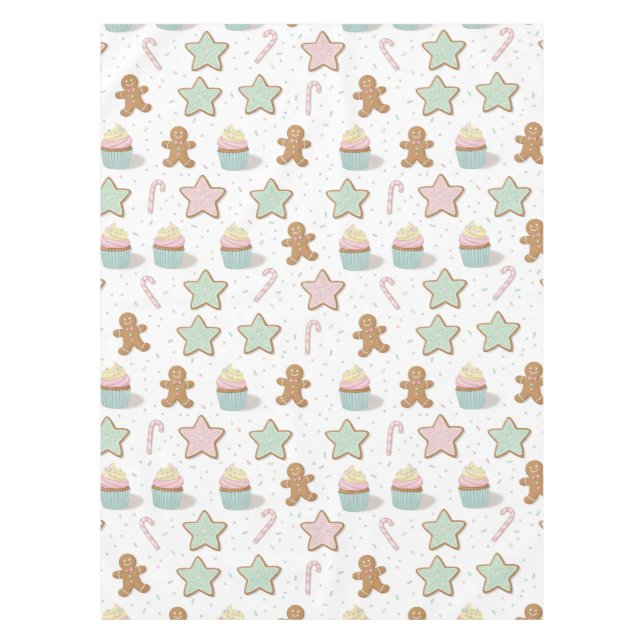 Christmas Bakery Treats Pattern Tablecloth (Front)