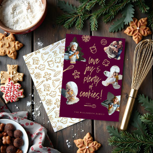 Christmas Baking Cookie Cutter Family Photo Frame Holiday Card