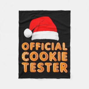 Christmas Baking Crew Cookie Tester Xmas Pajamas  Fleece Blanket