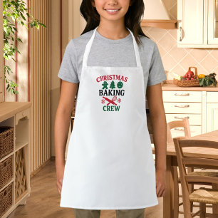 Christmas Baking Crew Mom children Apron