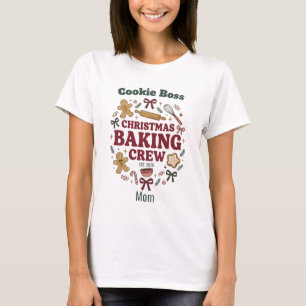 Christmas Baking Crew Monogrammed Name T-Shirt
