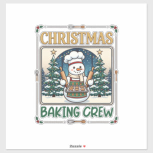 Christmas Baking Crew Snowman Chef Gingerbread Coo