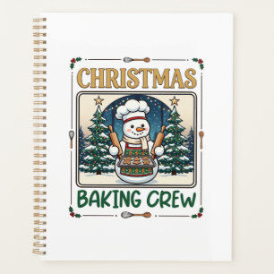 Christmas Baking Crew Snowman Chef Gingerbread Coo Planner