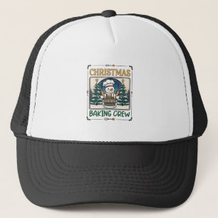 Christmas Baking Crew Snowman Chef Gingerbread Coo Trucker Hat