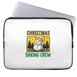 Christmas Baking Crew Snowman Holiday Design Laptop Sleeve