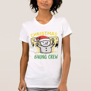 Christmas Baking Crew Snowman Holiday T-Shirt