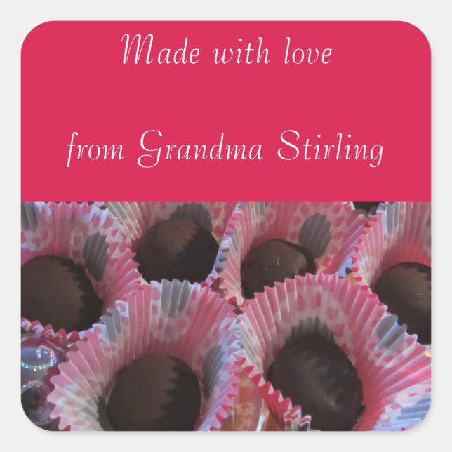 Christmas Baking From Grandma Square Sticker (Front)