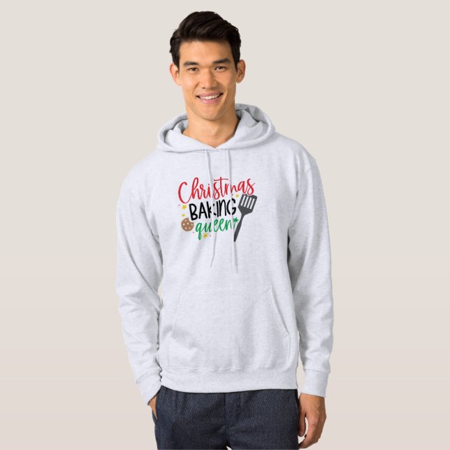 Christmas Baking Queen - Funny Christmas Hoodie (Front Full)