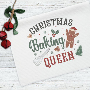 Christmas Baking Queen Holiday Christmas Tea Towel