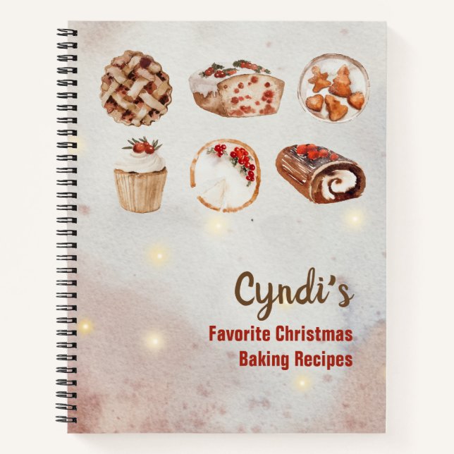 Christmas Baking Recipes Notebook (Front)