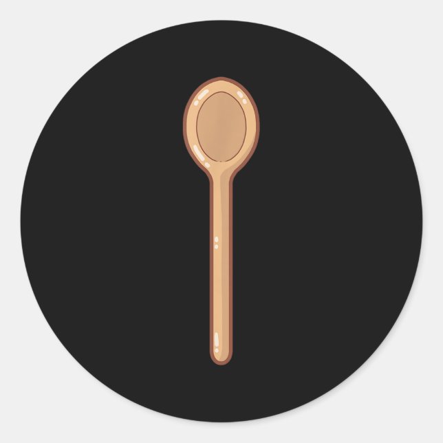 Christmas Baking Spatula Wooden Son Cooker Chef  Classic Round Sticker (Front)
