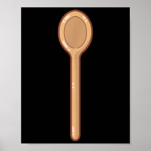 Christmas Baking Spatula Wooden Son Cooker Chef  Poster