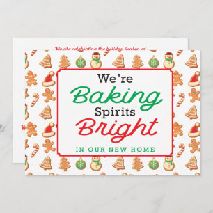 Christmas Baking Spirits Bright New Home Holiday Card